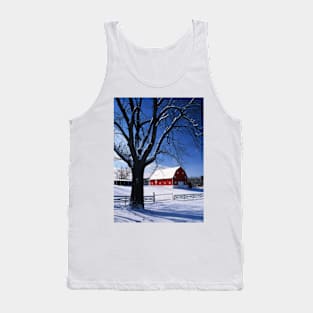 Winter Snow Scene Tank Top